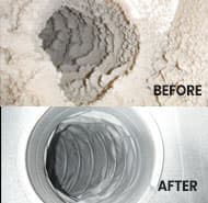 before & after dryer vent before & after
